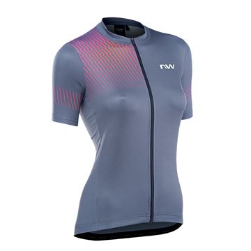 Picture of NORTHWAVE - ORIGIN WOMAN JERSEY SS GREY PAST
